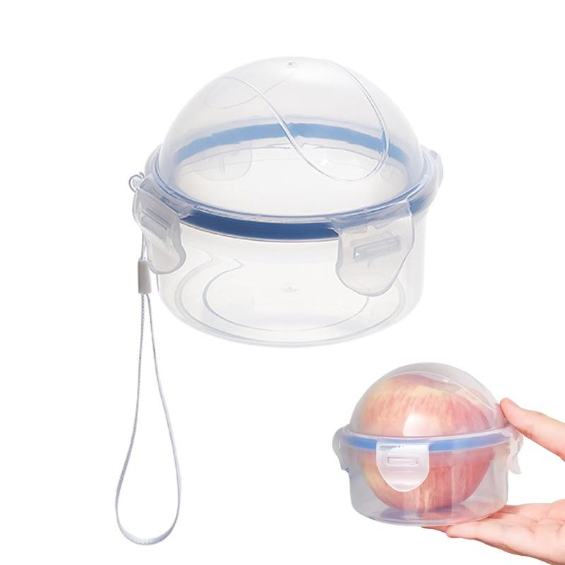 保存容器丸型 プラスチック 小型 フルーツケース 食品保存容器 小さい レンジ対応 漏れない 密閉性 鮮..