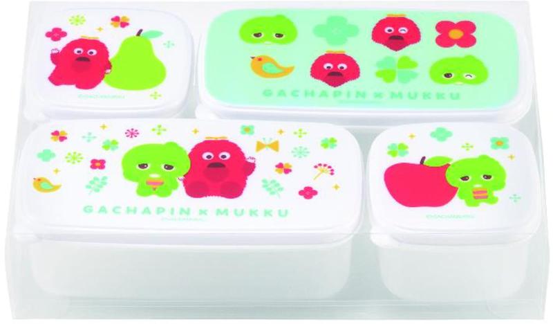 ガチャピン・ムック シール容器 4pcセット GM-106