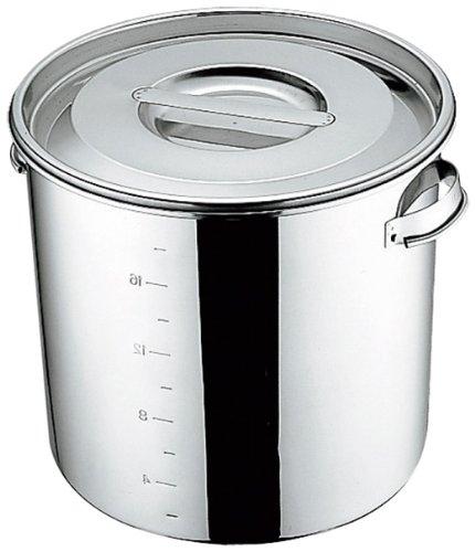 UK 18-8 キッチンポット 目盛付 24cm 手付