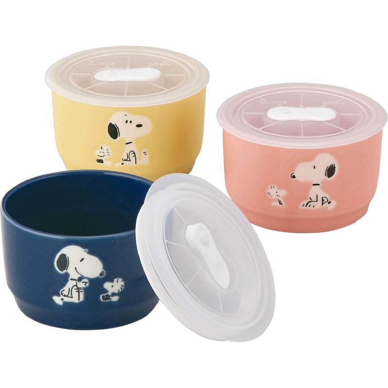 山加商店(yamakasyoten) 「 peanuts (ピーナッツ) 」 レンジパック 保存容器 3点 セット (s) more snoo..