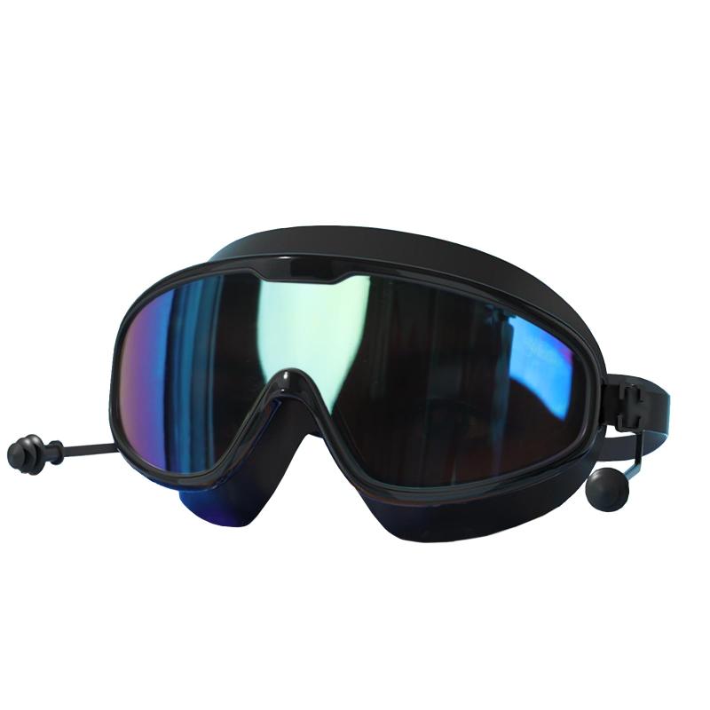 [Moonlove] 水泳ゴーグル 大人用 スイミングゴーグル スイミング眼鏡 耳栓一体式 電気めっき 広い視野 ..