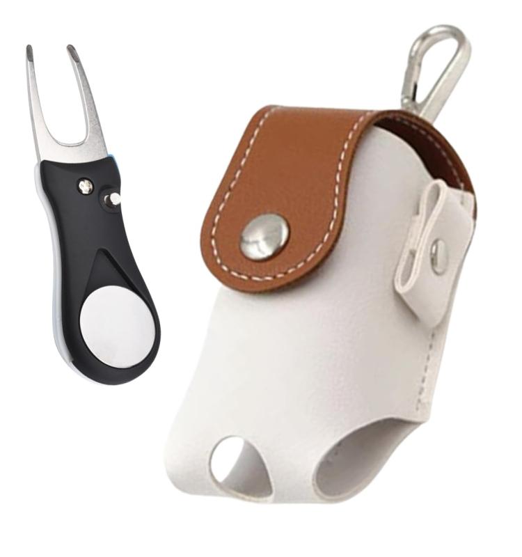 [エムシング] ボールケース グリーンフォーク セット ゴルフ用品 TEE ボール2個入り 小物入れ ティー4本入る コンペ景品