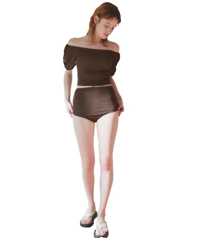 [ティティベイト] パフスリーブ セパレート ビキニ セット水着 ADXN1719 レディース