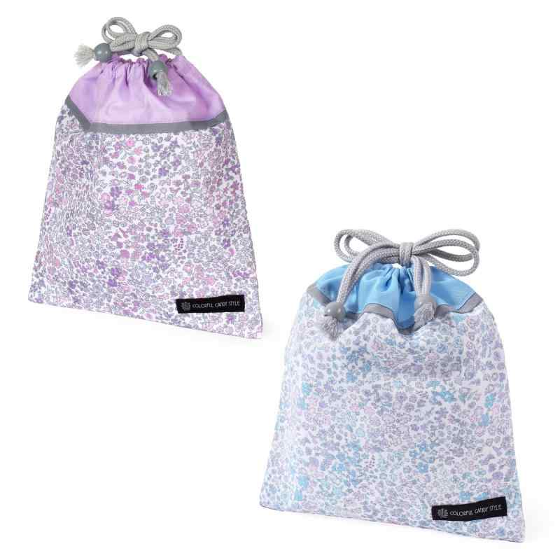 COLORFUL CANDY STYLE 巾着(給食袋) 別柄2枚セット 撥水生地 給食袋 小物入れ お道具袋 子供 キッズ か..