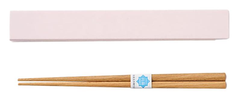 竹中 箸箱セット chiaro チアロ 箸・箸箱セット 日本製 ライトピンク (箸箱)約2.7×19.1×1.2cm、(箸)約18cm T-36407(3)