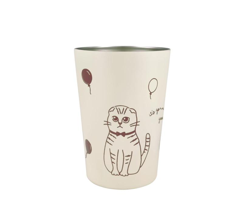 神保町にゃんこ堂 2WAY 真空二重 タンブラー M オフィス ワーク デスク カップ 保温保冷機能 ...