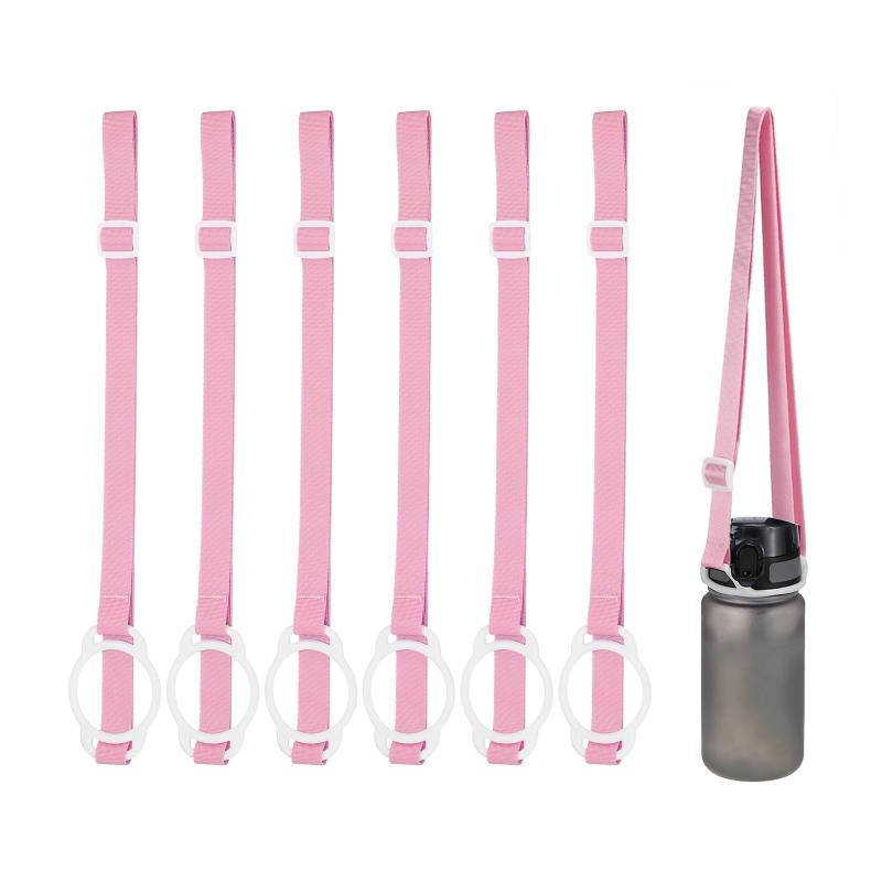 楽天ふらりぃ庵PATIKIL 5CMウォーターボトルランヤード 6個セットの調節可能なホルダーショルダーストラップ ハイキング ウォーキング アウトドア用 ピンク