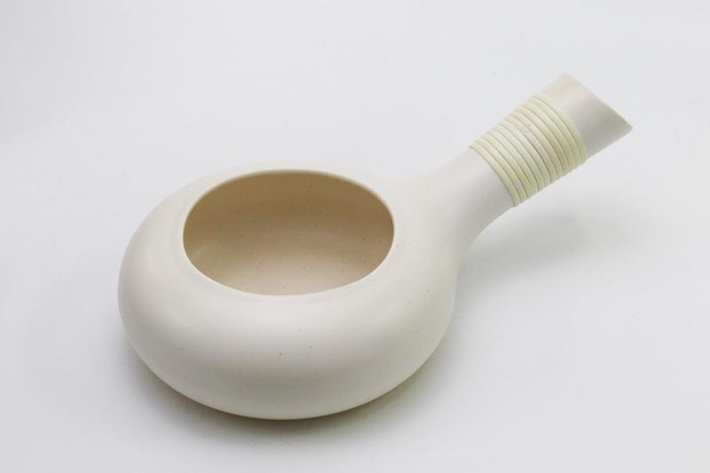 SP00182 常滑焼 藤巻焙炉イリキ 白 （炮烙 炮碌 炒