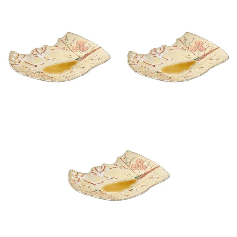 3個セット 春秋ちぎり和皿 [ 29.6×19×5.3cm ] | 変形皿陶磁器 セトモノホンポ(Setomonohonpo)