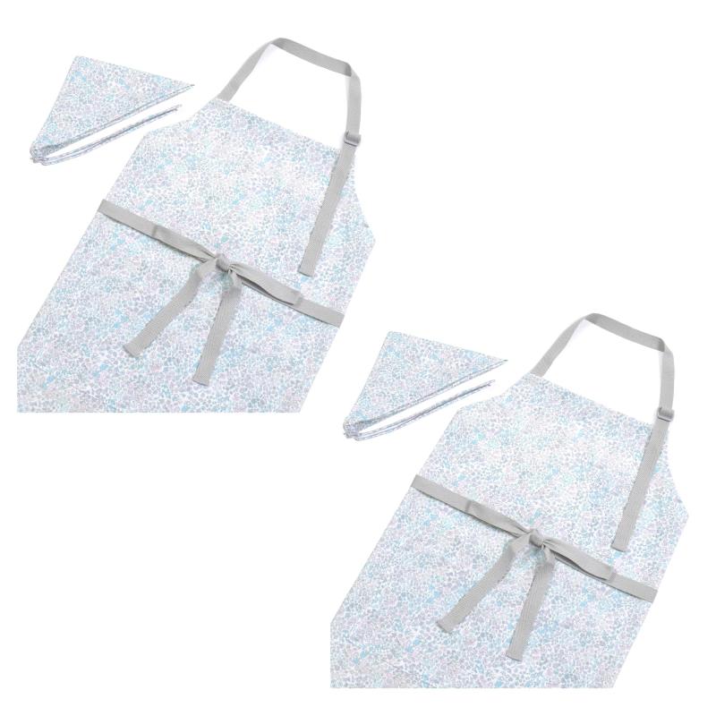 COLORFUL CANDY STYLE エプロン(150～フリーサイズ)三角巾付き 撥水ノーアイロン フローラルオアシス 2枚セット 女の子 かわいい エプロン キッズ 子供 子どもエプロン 子供用エプロン ゴム 小学生