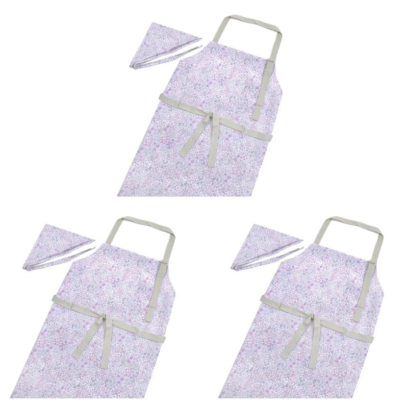 COLORFUL CANDY STYLE エプロン(150～フリーサイズ)三角巾付き 撥水ノーアイロン フローラルミスト 3枚セット 女の子 かわいい エプロン キッズ 子供 子どもエプロン 子供用エプロン ゴム 小学生