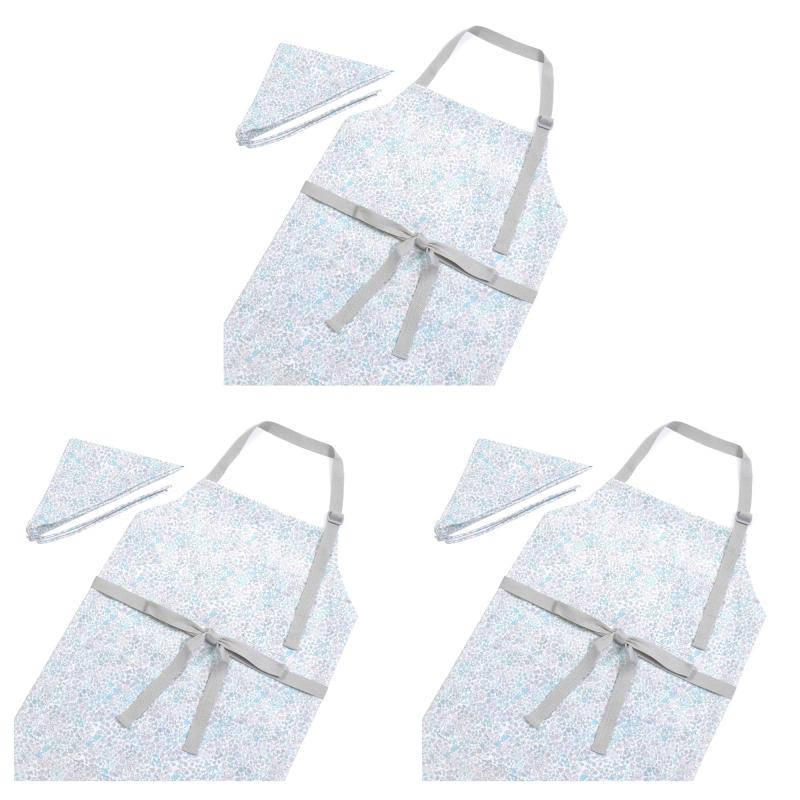 COLORFUL CANDY STYLE エプロン(150～フリーサイズ)三角巾付き 撥水ノーアイロン フローラルオアシス 3枚セット 女の子 かわいい エプロン キッズ 子供 子どもエプロン 子供用エプロン ゴム 小学生