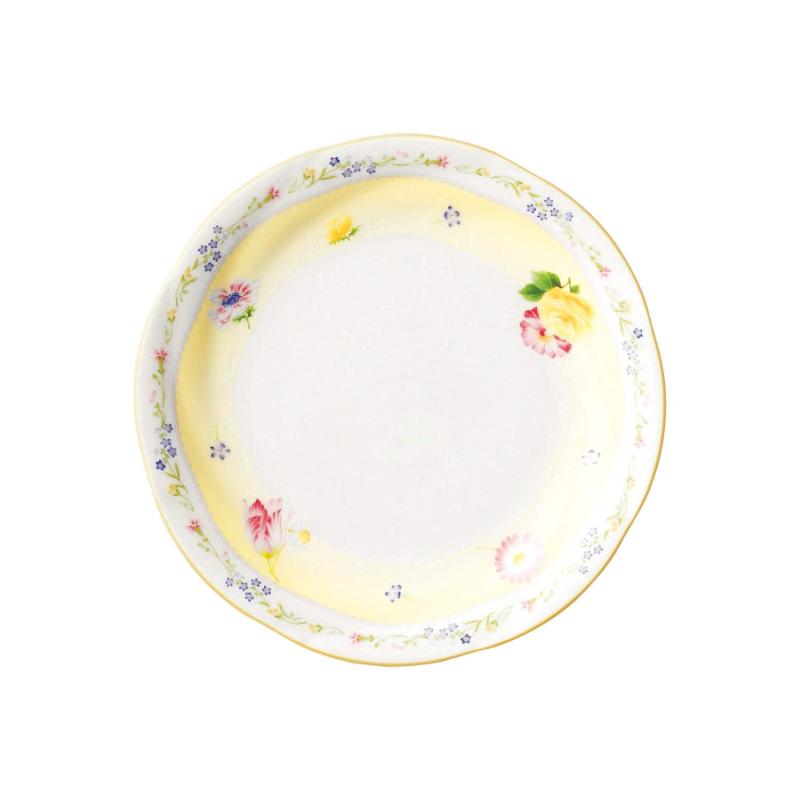 ノリタケ(Noritake) ジュヌフレール 中皿 イエロー 18.3cmプレート 電子レンジ対応 59315A/4620 直径:約18.3cm、高さ:約1.8cm
