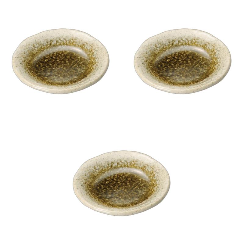 セトモノホンポ(Setomonohonpo) 3個セット 織部かすみ布目4.5丸皿 [ 14×2cm ] | 小皿陶磁器強化(3)