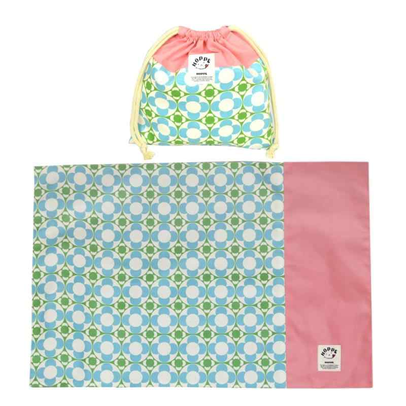 ランチセット 撥水ランチョンマット マルチ巾着ミディアム 給食 ランチ 撥水 小学校 キッズ HOPPE