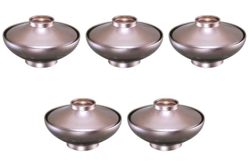 5個セット [木質]平富士煮物椀 総銀透き [ 13.5×8(5.2)cm(380cc) ] | 煮物椀 木製 セトモノホンポ(Seto..