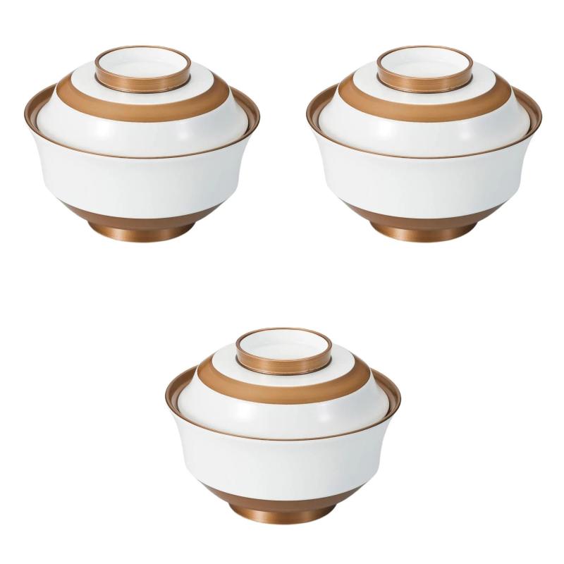 3個セット [TM]4寸天竜寺椀 白金独楽 [ 12φ×8.8×6.1cm(280cc) ] | 煮物椀TM樹脂 耐熱 セトモノホンポ(S..