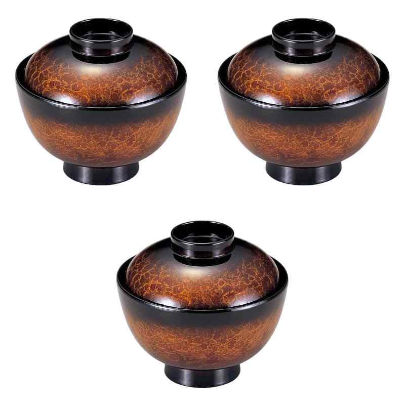 3個セット [TA]越前椀 アクアブラウンエース塗 [ 11.1φ×9.9cm(240cc) ] | 煮物椀耐熱ABS樹脂 セトモノ..