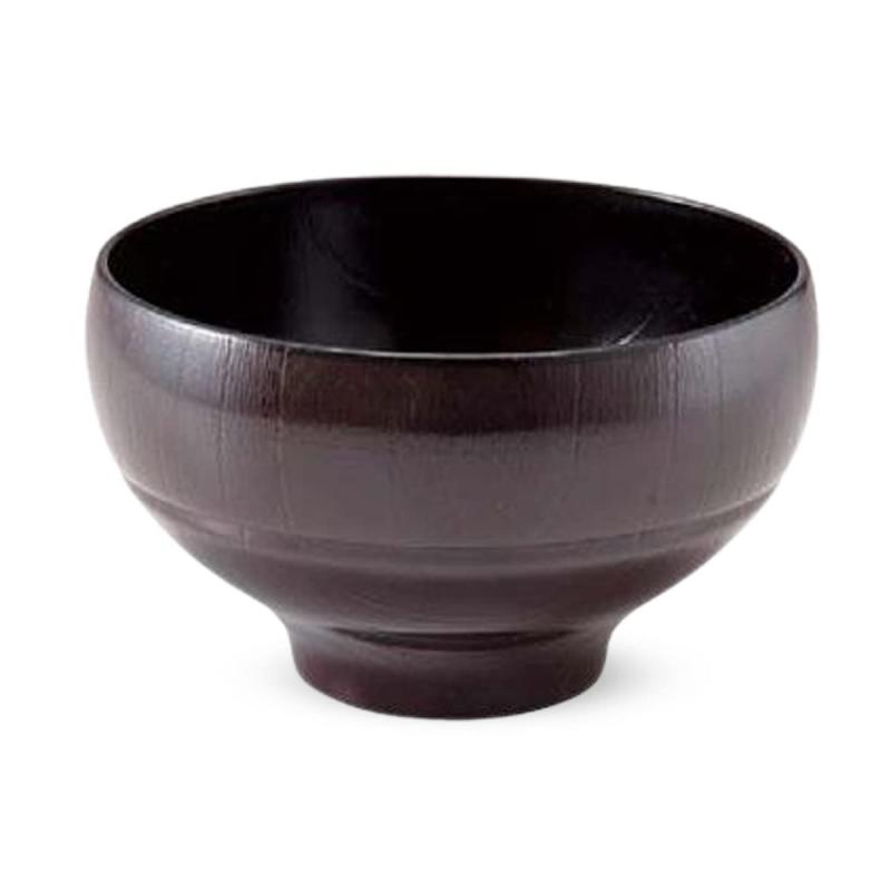 J-kitchens 味噌汁 茶碗 汁椀 煮物椀 耐熱 ひょっとこ 汁椀 新溜内黒 6-174-1  日本製