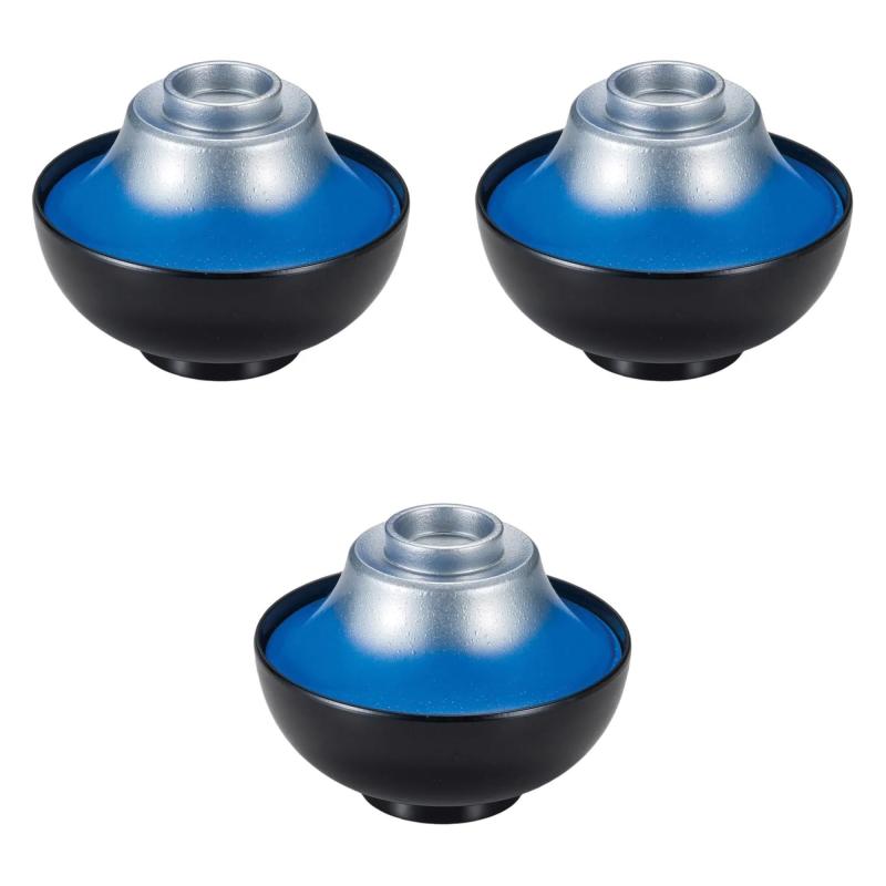 3個セット [TA]4寸華富士椀 銀石目青 [ 11.6φ×9cm(300cc) ] | 煮物椀耐熱ABS樹脂 セトモノホンポ(Setom..