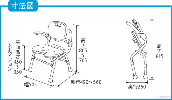 テイコブ シャワーチェア 座面U字型タイプ S...の紹介画像2