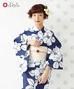 単品 浴衣「大椿」公式 ふりふ ふりふセレクト浴衣 レディース 女性 ゆかた yukata 花柄 総柄 紺地 つばき 椿 レトロ モダン 粋 涼しげ お洒落 華やか シンプル 大人女子 しっとり 大正ロマン 花火 お祭り 20代 30代 40代 大人 粋 ギフ