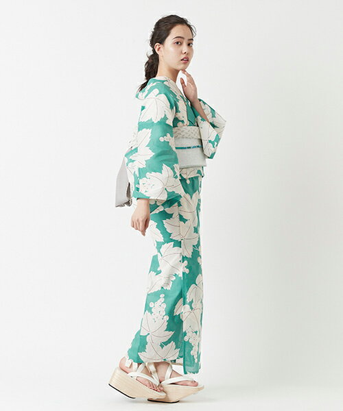 公式 ふりふ 単品 浴衣「ぶどう」紫織庵×京都 ゆかた レディース 女性 ユカタ 浴衣 yukata 花柄 総柄 葡萄 紫 紺 大人女子 レトロ モダン 綿絽 綿100％ コットン しっとり 涼やか お洒落 華やか 花火大会 夏祭り 古典柄 20代 30代 40代 大人 粋