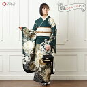 【レンタル】振袖 「【F5801】 菊に牡丹 」公式 ふりふ レンタル 振袖 セット フルセット 正絹 古典 モダン 個性的 大正ロマン 成人式 プレタ 仕立て...