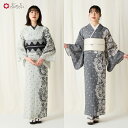 浴衣単品「 片寄せレース 」公式 ふりふ 撫松庵 浴衣 ふりふセレクト レディース 女性 ゆかた yukata レース 夏 レトロ モダン 和風 おしゃれ シン...
