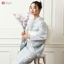 【セール10%オフ】浴衣単品「 NaturalFurifu すずらんリボン 」公式 ふりふ ゆかた レディース 洗える フリーサイズ ニュアンスカラー スズラン 水色 さわやか イベント 大人 レトロ モダン 大正ロマン 旅行 おすすめ 上品 花火 盆踊り 和風 和服 デート 涼しい