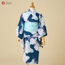 キッズ浴衣セット 「 あじさい 」公式 ふりふ 公式 ふりふ ゆかた 浴衣 キッズ 女の子 和風 レトロ モダン 可愛い 花火大会 涼しい サイズ 100 11...