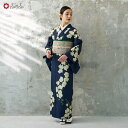 小紋単品「 胡蝶蘭 」公式 ふりふ 公式 ふりふ 洗える 洗える着物 レディース カジュアル かっこいい クール 大人 ポリエステル 小紋 袷 フリーサイズ 仕立て上がり プレタ 10代 20代 30代 40代 50代