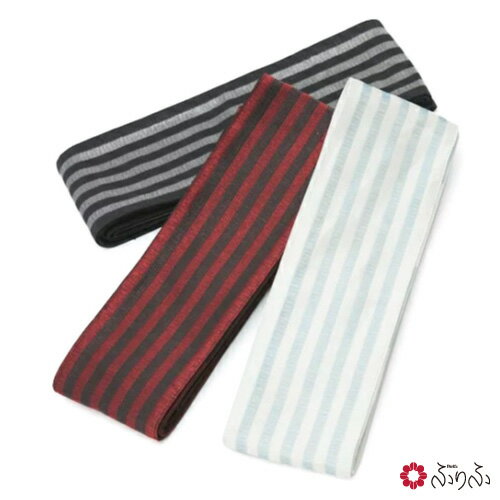 Men's浴衣帯 角帯「撫松庵 メンズ角帯 縞 」公式 ふりふ ふりふセレクト メンズ 男性用 浴衣 浴衣帯 角帯 鱗柄 うろこ柄 日本製 国産 幾何学 レトロ...