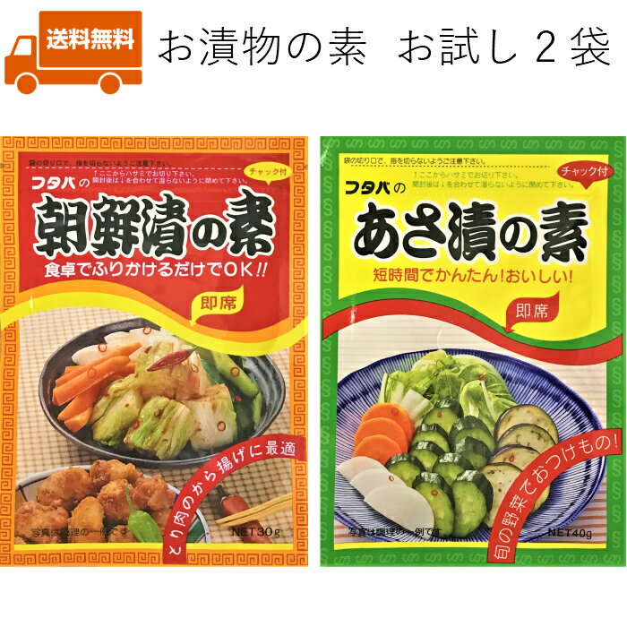 お漬物の素 お試し 2種 送料無料 朝鮮漬の素 あさづけの素 ポイント消化 朝鮮漬けの素 キムチ 浅漬 あさ漬 簡単 料理 から揚げ 下味 ピリ辛 唐辛子 とうがらし ガーリック にんにく 野菜 時短 …