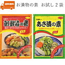 お漬物の素 お試し 2種 送料無料 朝鮮漬の素 あさづけの素 ポイント消化 朝鮮漬けの素 キムチ 浅漬 あさ漬 簡単 料理 から揚げ 下味 ピリ辛 唐辛子 とう...