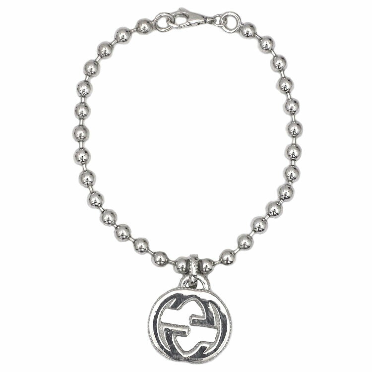 【送料無料】 グッチ ブレスレット シルバー インターロッキング YBA479226001 479226-J8400-8106 新品 仕上げ済み Ag 925 中古 GUCCI ボールチェーン 箱付 アクセサリー ジュエリー ロゴ GG ブランド 刻印有 GGマーク ボール チェーン 宝飾 プレゼント 本物 鑑定済み