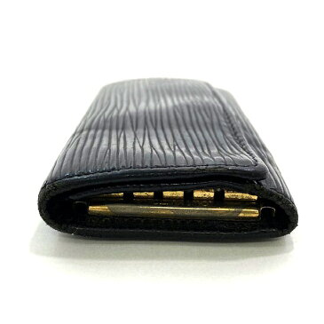 ルイ ヴィトン ミュルティクレ4 ブラック エピ M63822 CA0043 4連 キーケース 4連キーケース ホック ミュルティクレ 黒 ゴールド金具 LV ワンポイント ロゴ メンズ レディース ブランド小物 ユニセックス 定番 人気 革 シンプル オシャレ レザー 中古 LOUIS VUITTON