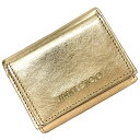 【送料無料】 ジミーチュウ 三つ折り 財布 ゴールド NAIMA ETZ 173 コンパクト ウォレット レザー 中古 JIMMY CHOO 美品 人気 レディース 三つ折り財布 女性 革 無地 ワンポイント ロゴ 小銭入れ有 金色 ミニ コンパクトウォレット 箱付 プレゼント 本物 鑑定済み