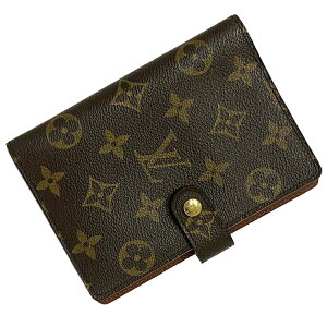 【送料無料】 ルイ ヴィトン 手帳カバー アジェンダ PM ブラウン モノグラム R20005 美品 中古 CA0042 LOUIS VUITTON 茶色 6穴 手帳 ノート ビジネス ロゴ 総柄 定番 人気 ホック カードポケット付 ゴールド金具 レディース メンズ ユニセックス ブランド 本物 鑑定済み