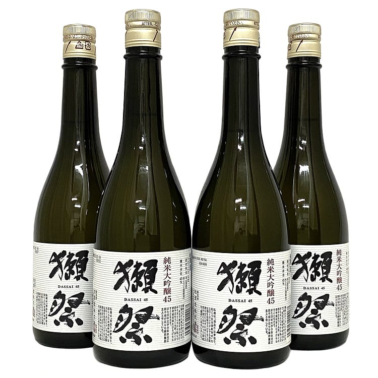 【送料無料】 獺祭 4本セット 純米大吟醸 清酒 米 米こうじ 日本酒 未開封 未開栓 内容量 720ml アルコール度数 16度 酒 お酒 アルコール ジャパニーズウイスキー 定番 人気 プレゼント コレクション ギフト 贈り物 記念日 DASSAI 45 日本 お祝い 国産 まとめ売り 旭酒造