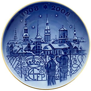 ̵ 륳ڥϡ 䡼ץ졼 ֥롼 ۥ磻   ƫ  Royal Copenhagen 1908ǯ 2008ǯ 15cm        ơ ֥ɿ  ꥹޥץ졼 ͵ ǰǯ ǯ ޤǯ ֥ ʪ Ѥ