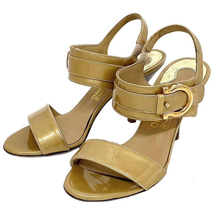 ラスト各1点【FERRAGAMO】Lorelie ロゴ レザー サンダル 楽天市場】レザー サンダル(ブランドフェラガモ)(サンダル