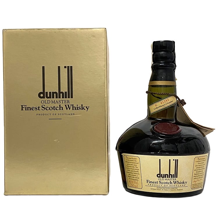 【送料無料】 ダンヒル オールドマスター dunhill OLD MASTER Finest Scotch Whisky ウイスキー 未開封 未開栓 内容量 750ml アルコール度数 43％ 43度 箱有 スコットランド 酒 洋酒 古酒 コレクション アルコール 記念日 誕生日 贈り物 ギフト 箱有 ご褒美 特別な日 人気