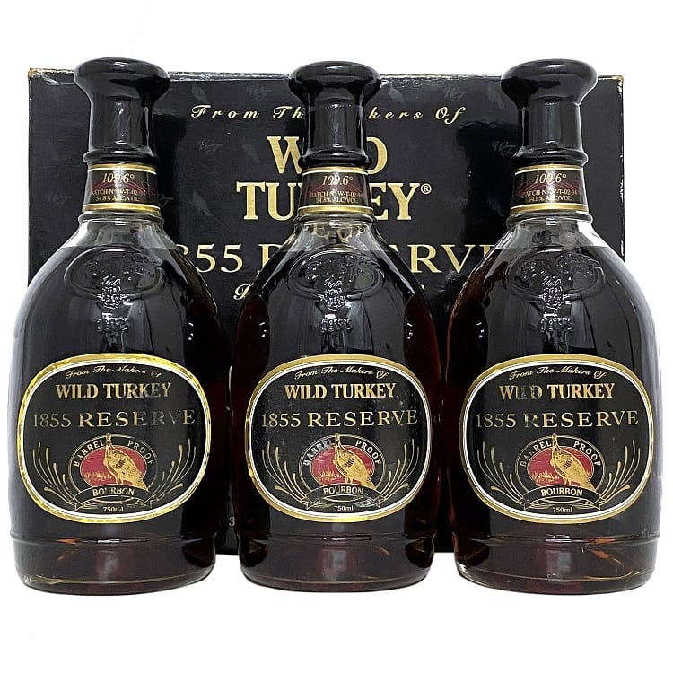 【送料無料】 ワイルドターキー 1855 リザーブ 3本セット WILD TURKEY 1855 RESERVE ウイスキー 未開封 未開栓 内容量 750ml アルコール度数 54.8% 54.8度 酒 洋酒 古酒 コレクション アルコール まとめ買い 箱付 人気 プレゼント ギフト イベント 記念日 コレクション