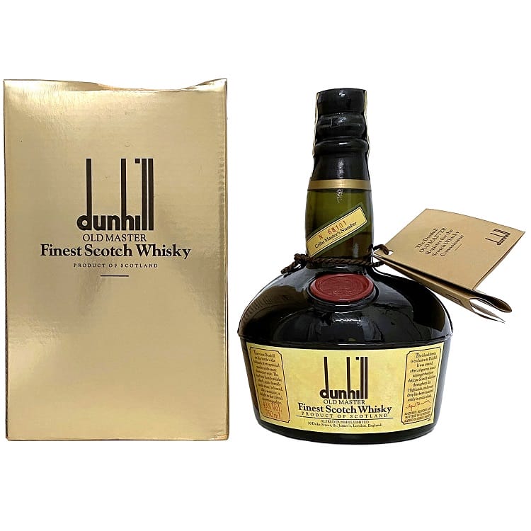 ダンヒル　ウイスキー 【送料無料】 ダンヒル オールドマスター dunhill OLD MASTER Finest Scotch Whisky ウイスキー 未開封 未開栓 内容量 750ml アルコール度数 43% 酒 お酒 洋酒 古酒 アルコール 箱付き プレゼント ギフト 贈り物 記念日 誕生日 コレクション スコットランド スコッチ