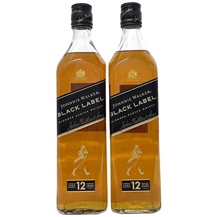 【送料無料】 ジョニーウォーカー ブラックラベル 12年 2本 ec-20062 Johnnie Walker 12年 黒 キャップ 2本 ウイスキー 未開封 未開栓 内容量 700ml ずつ アルコール度数 40％ 40度 酒 洋酒 古酒 コレクション アルコール ギフト お酒 贈り物 記念日 誕生日 スコットランド