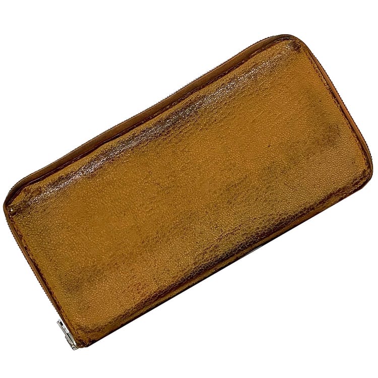 【送料無料】 エルメス ラウンドファスナー 長財布 アザップ GM ec-21011 オレンジ 財布 レザー トゴ 中古 □M刻印 HERMES 訳あり ウォレット 本革 ヴィンテージ ファスナー ロング 定番 人気 革 シンプル お洒落 カジュアル エレガント 高級感 ブランド 本物 鑑定済み