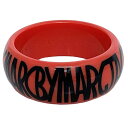 【送料無料】 マークバイマークジェイコブス バングル ec-21133 レッド 美品 ロゴ プラスチック 中古 MARC BY MARC JACOBS ブレス ブレスレット 腕輪 アクセサリー 定番 人気 女性 レディース メンズ 赤色 黒 シンプル お洒落 ブランドアクセサリー ブランド 本物 鑑定済み(4)