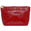 【送料無料】 イヴサンローラン ポーチ ec-21173 レッド 小物入れ YSL パテント レザー 中古 YVES SAINT LAURENT ファスナー パ...