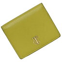 【送料無料】 ティファニー 三つ折り 財布 ec-21646 ライムグリーン TC 美品 レザー 中古 TIFFANY&Co. コンパクト ミニ 折り財布 ホック ロゴ 定番 人気 女性 レディース 小さい ウォレット 革 シンプル ワンポイント エレガント 小物 高級感 上品 ブランド 本物 鑑定済み